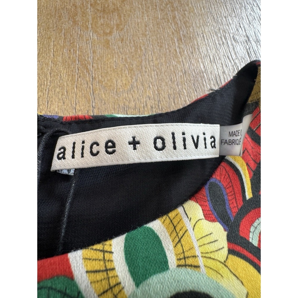 Alice + Olivia Kirby Ruffle Dress in the Floral Melody Size 8 - Picture 8 of 14